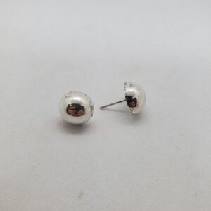 Sterling Silver Ball Dome Stud Earrings 925